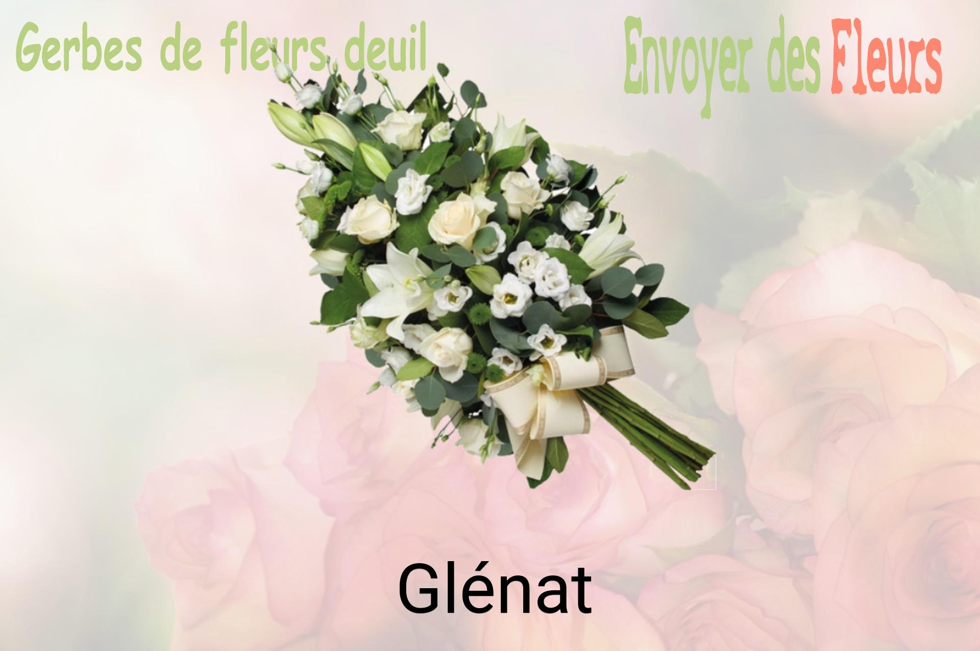 Gerbe de fleurs de deuil livrée à Glénat